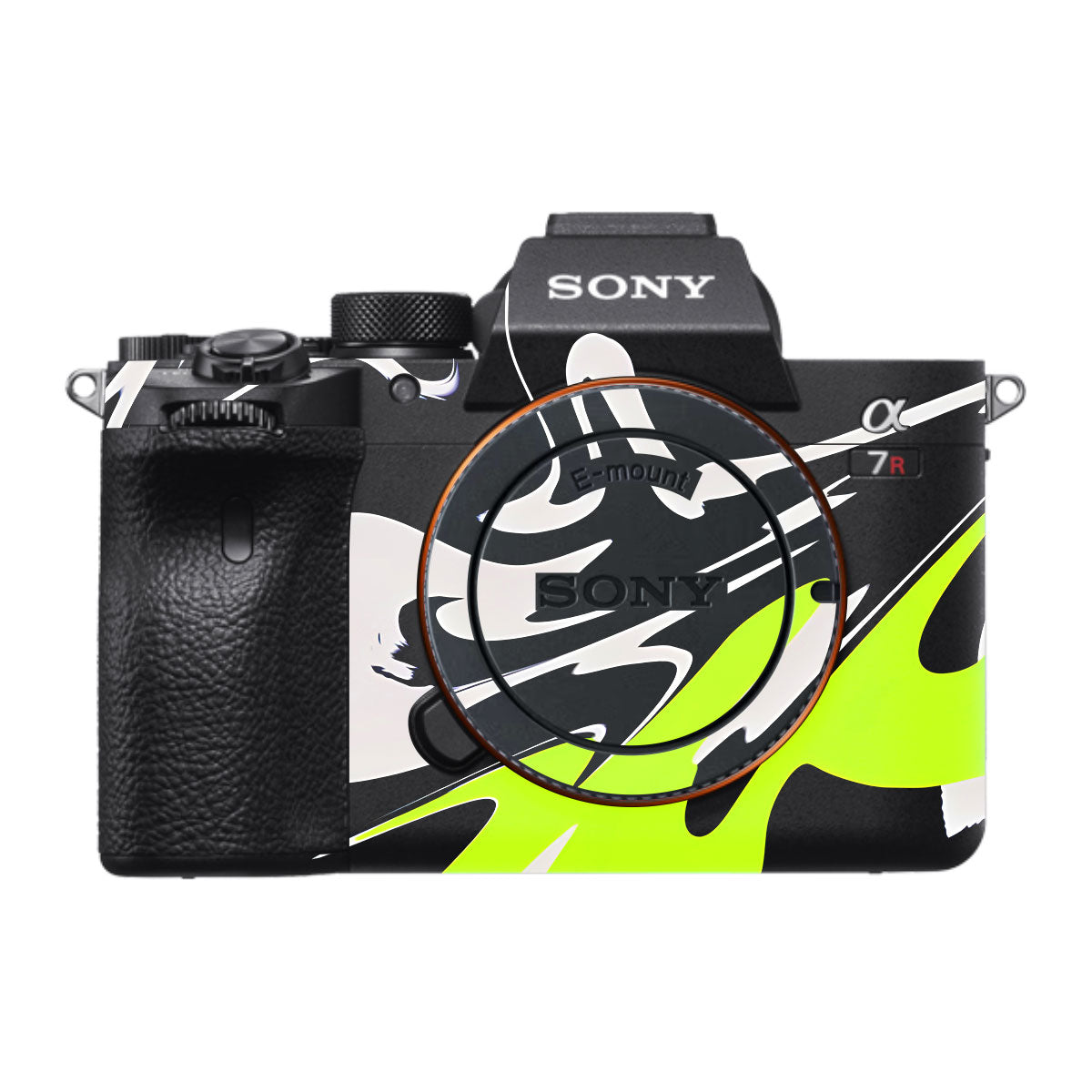 Neon Green and Black Pattern Sony A7R IV Camera Skin