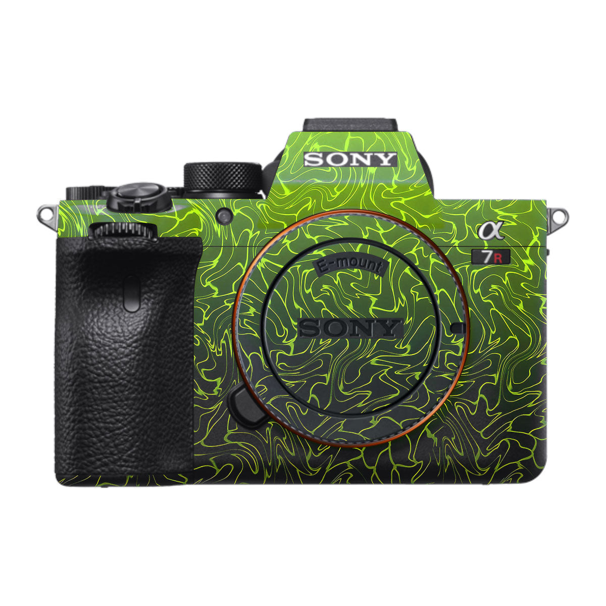 Lime Yellow to Black Gradient Sony A7R IV Camera Skin