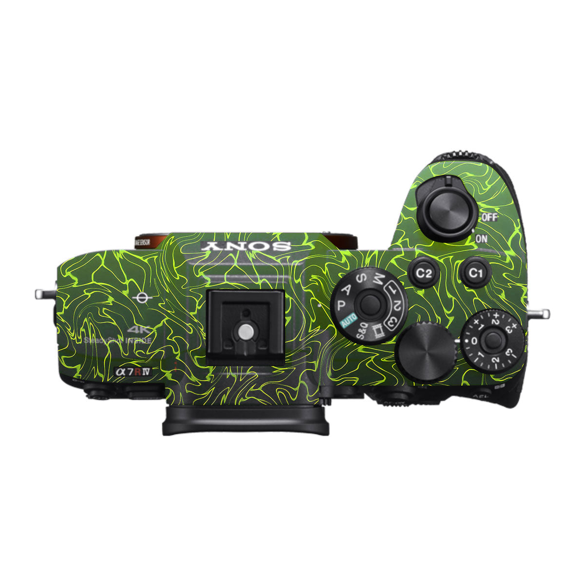 Lime Yellow to Black Gradient Sony A7R IV Camera Skin