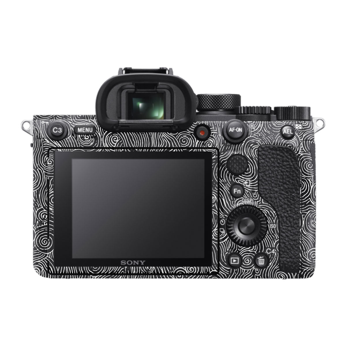 White Spirals Sony A7R IV Camera Skin