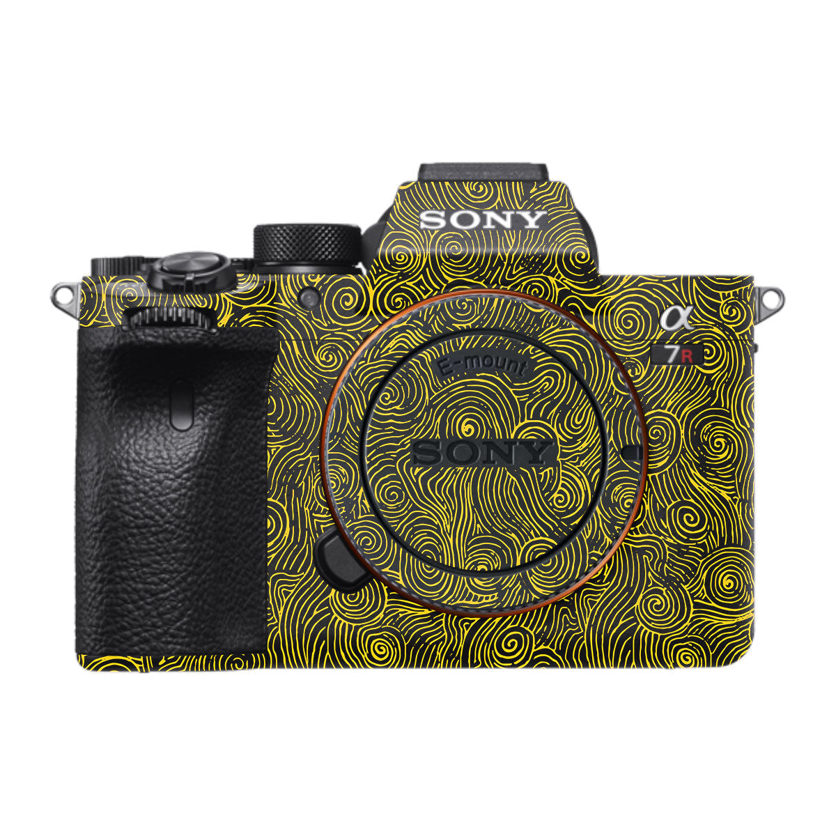 Yellow Spirals Sony A7R IV Camera Skin