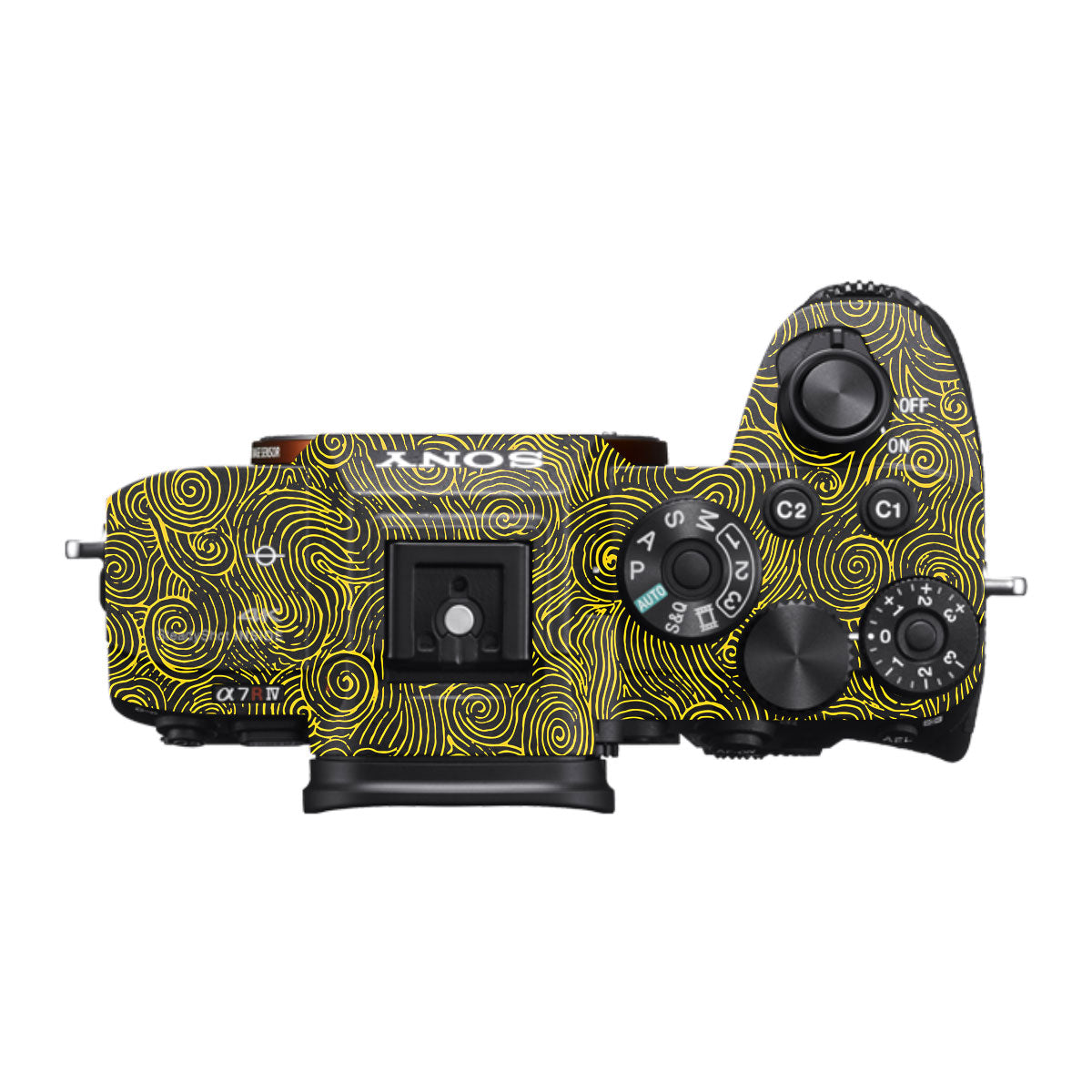 Yellow Spirals Sony A7R IV Camera Skin