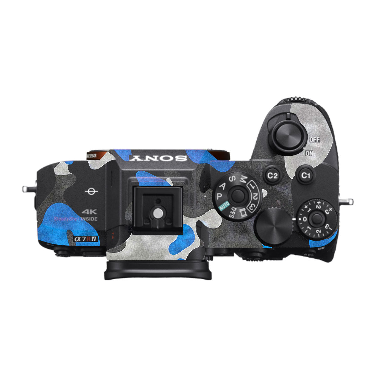 Blue Grey Camo Sony A7R IV Camera Skin