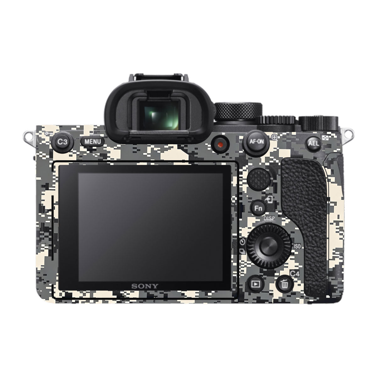 Grey Black Pixel Sony A7R IV Camera Skin