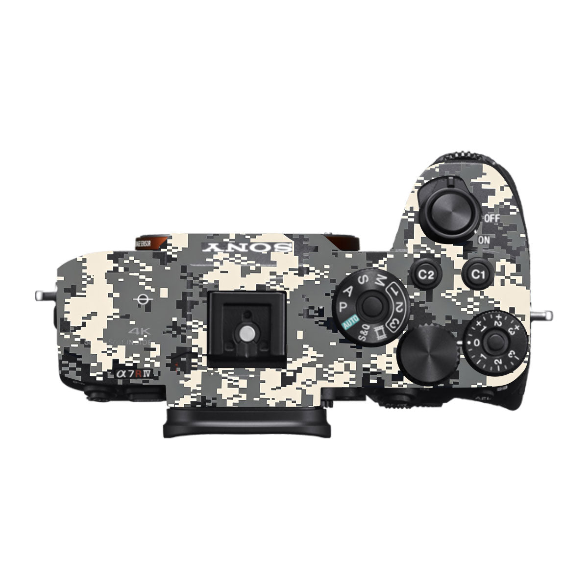 Grey Black Pixel Sony A7R IV Camera Skin