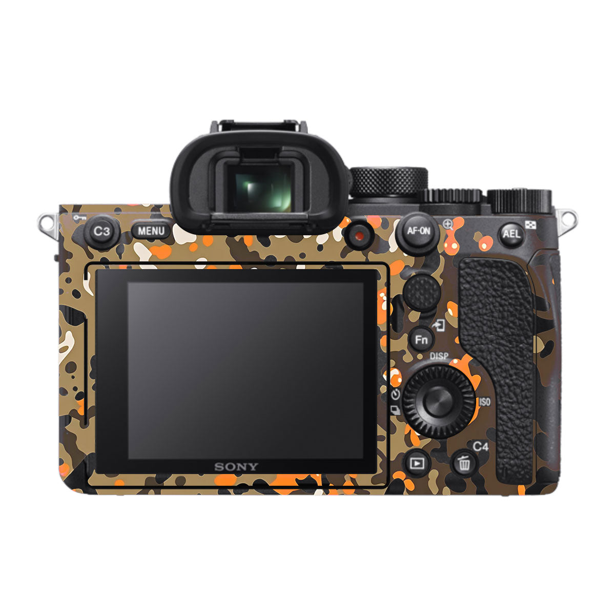 Orange Brown Spot Sony A7R IV Camera Skin