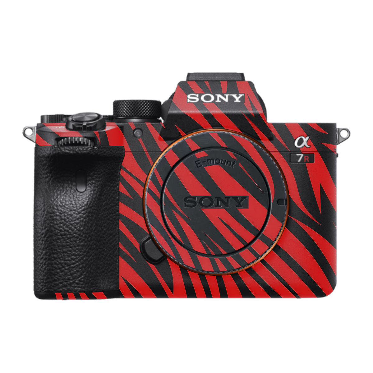Red and Black Stripes Sony A7R IV Camera Skin
