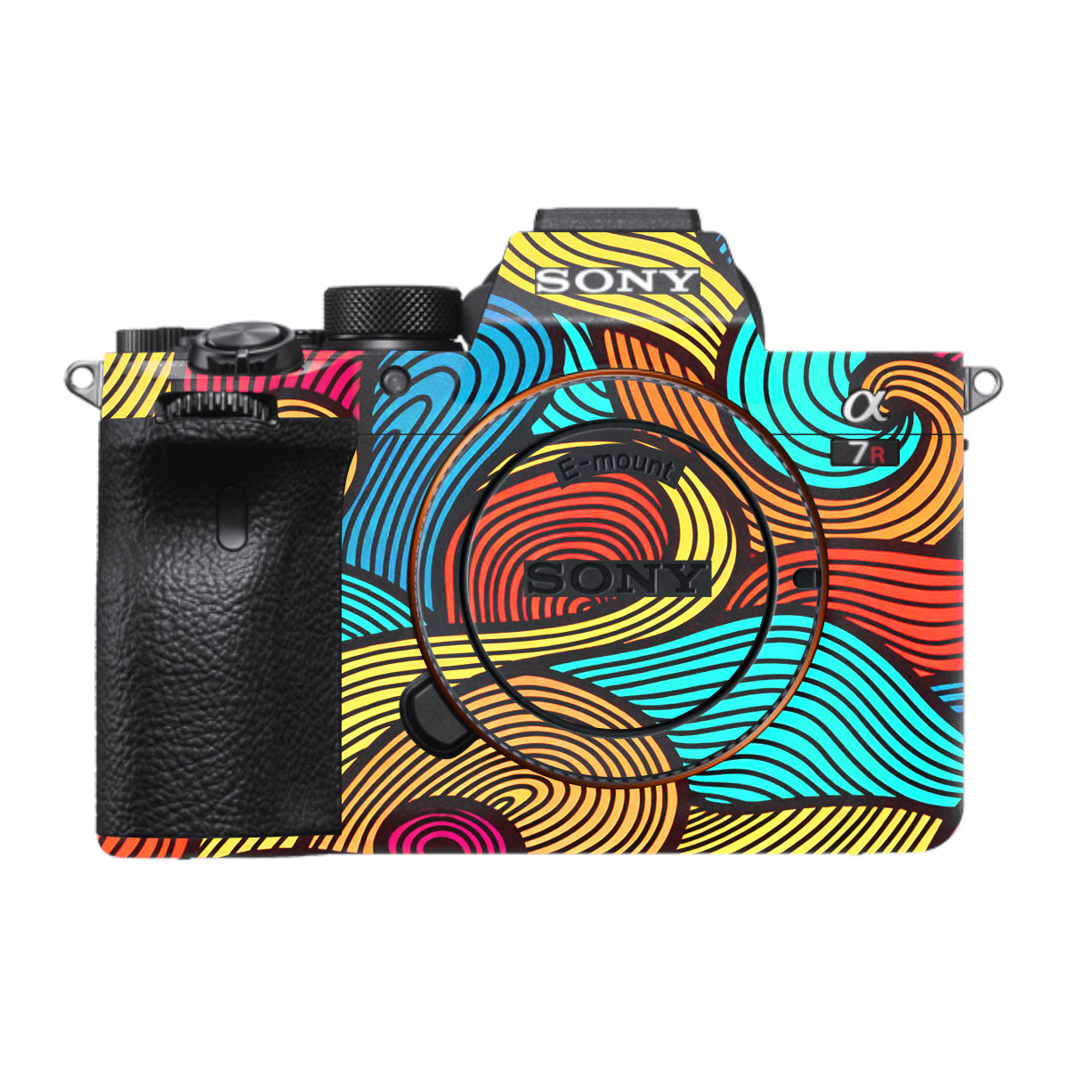 Retro Colorful Doodle Art Pattern Sony A7R IV Camera Skin