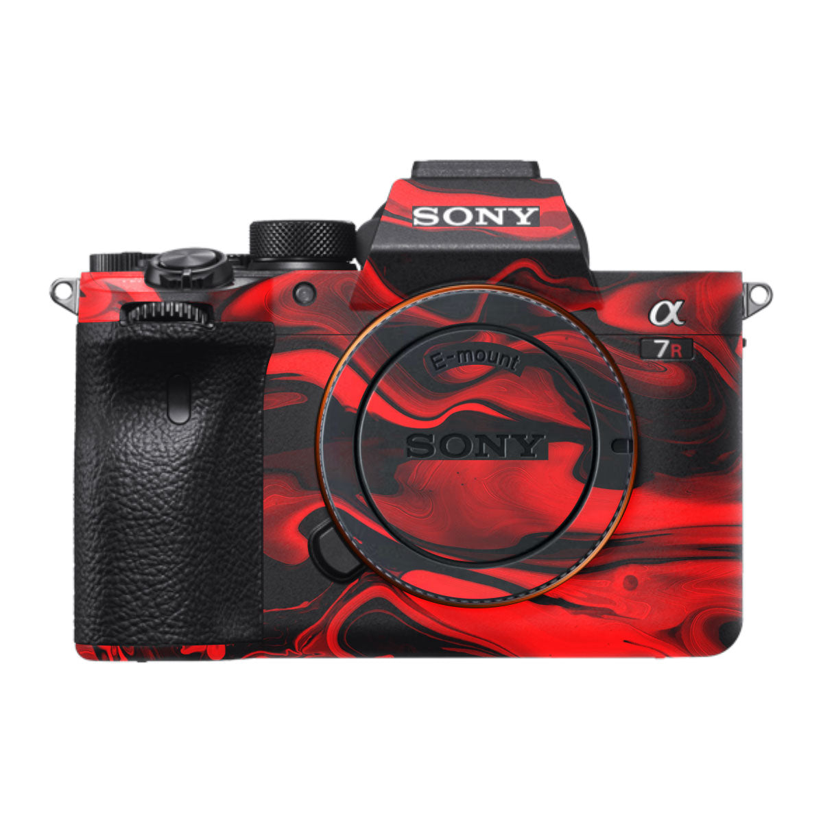 Red Lava Flow Sony A7R IV Camera Skin