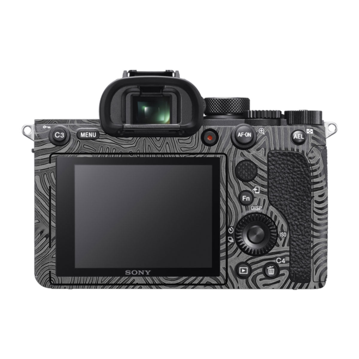 Monochrome Line Maze Sony A7R IV Camera Skin