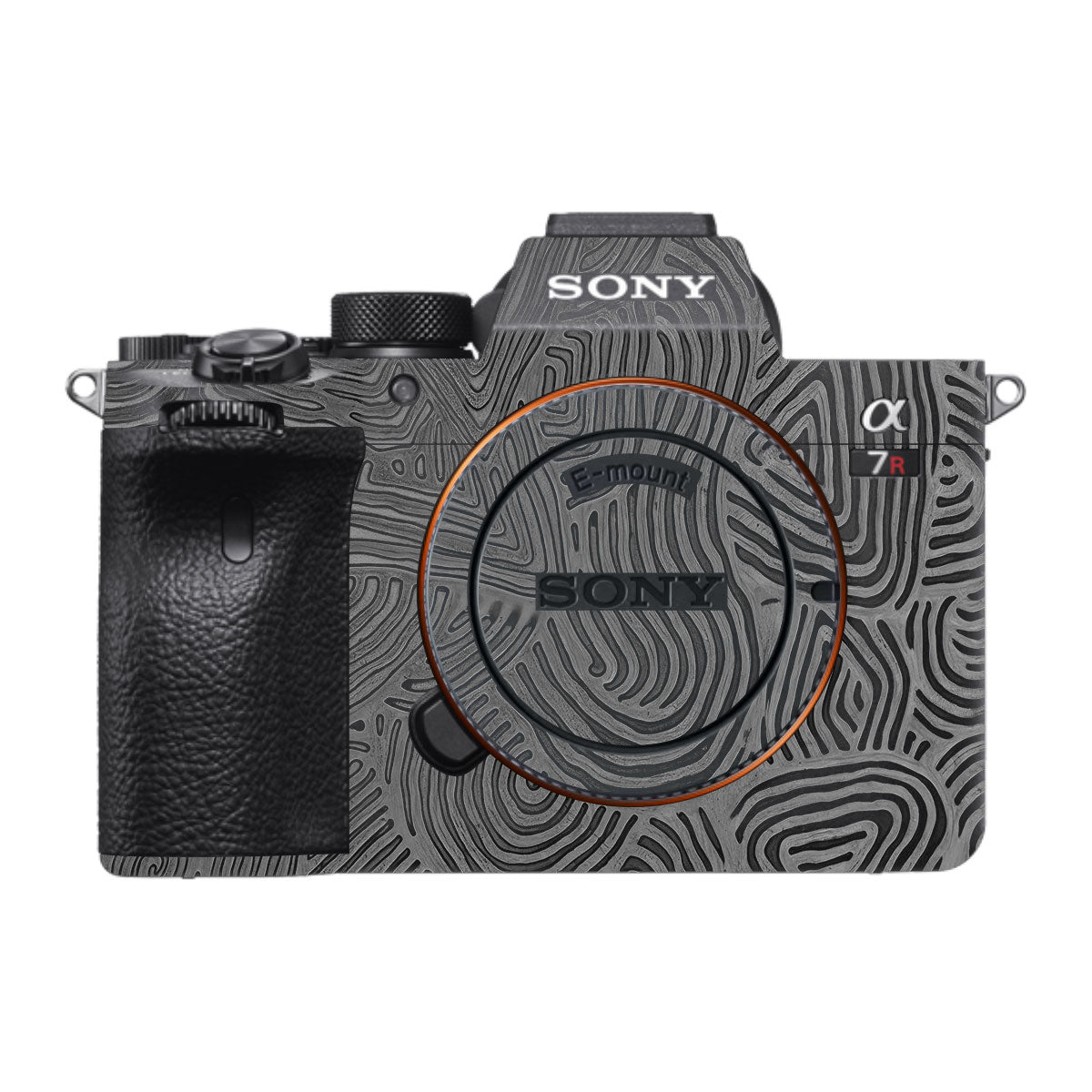 Monochrome Line Maze Sony A7R IV Camera Skin
