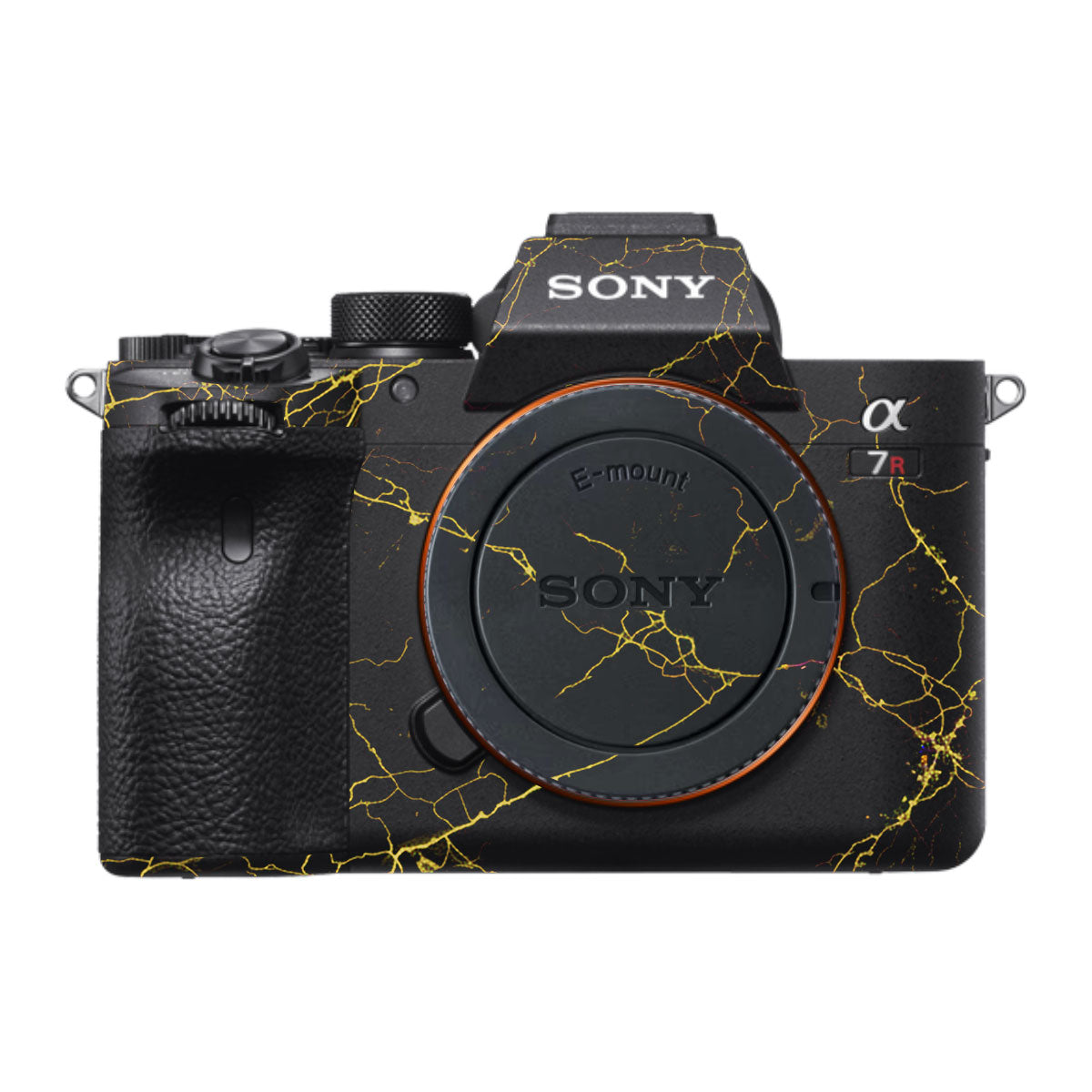 Electric Gold Veins Sony A7R IV Camera Skin