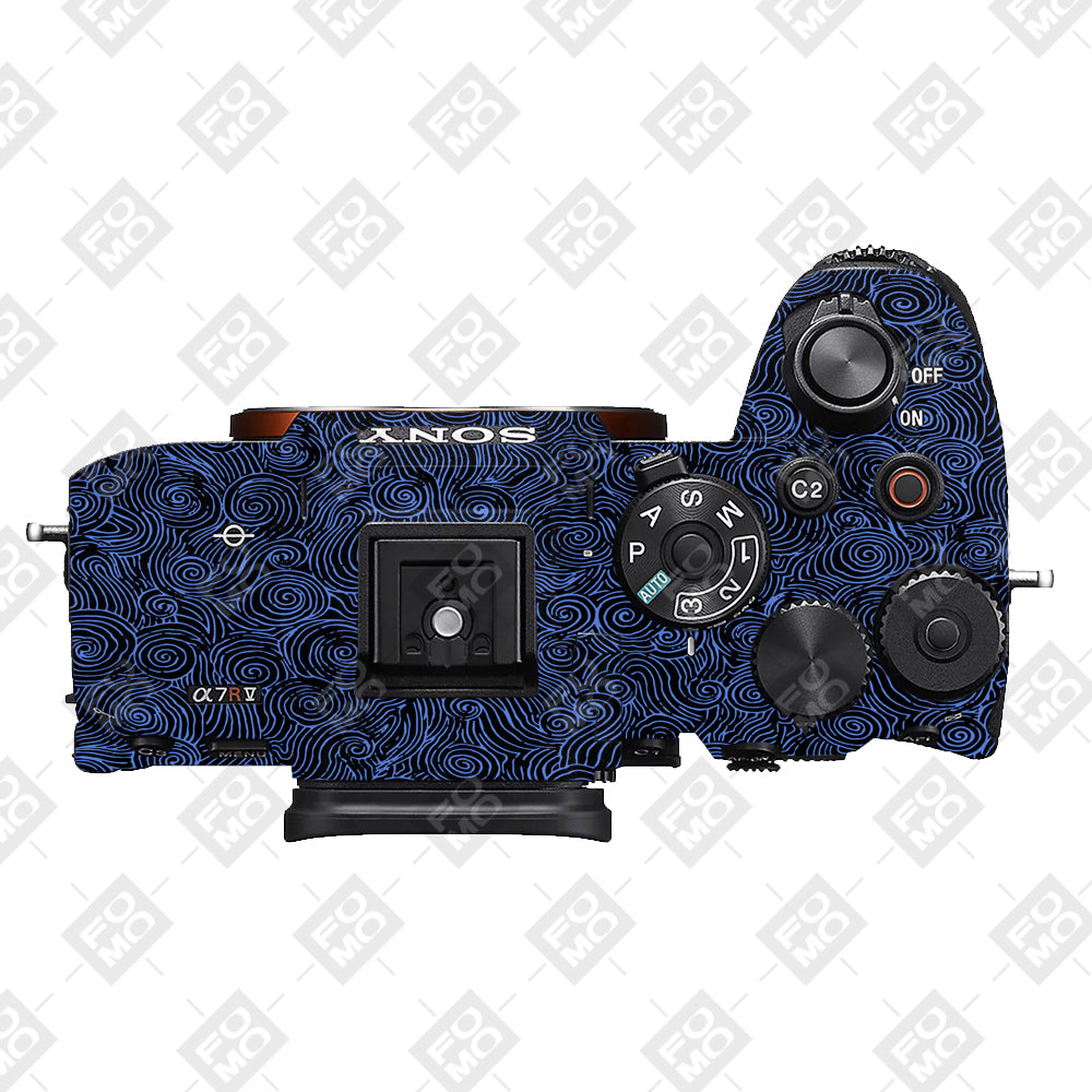 Blue Spirals Sony A7RV Camera Skins