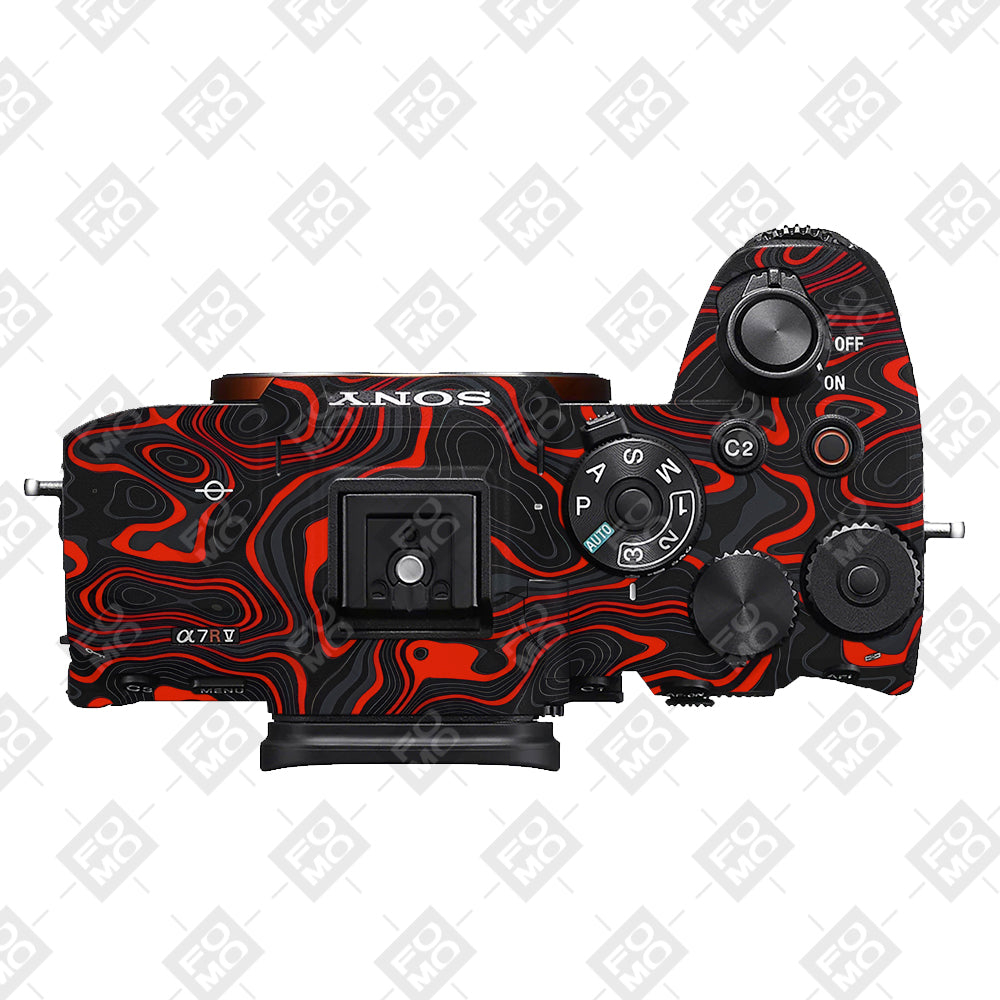 Crimson Waves Sony A7RV Camera Skins