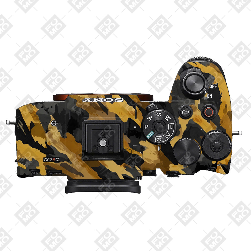 Camo Tiger Blend Sony A7RV Camera Skins