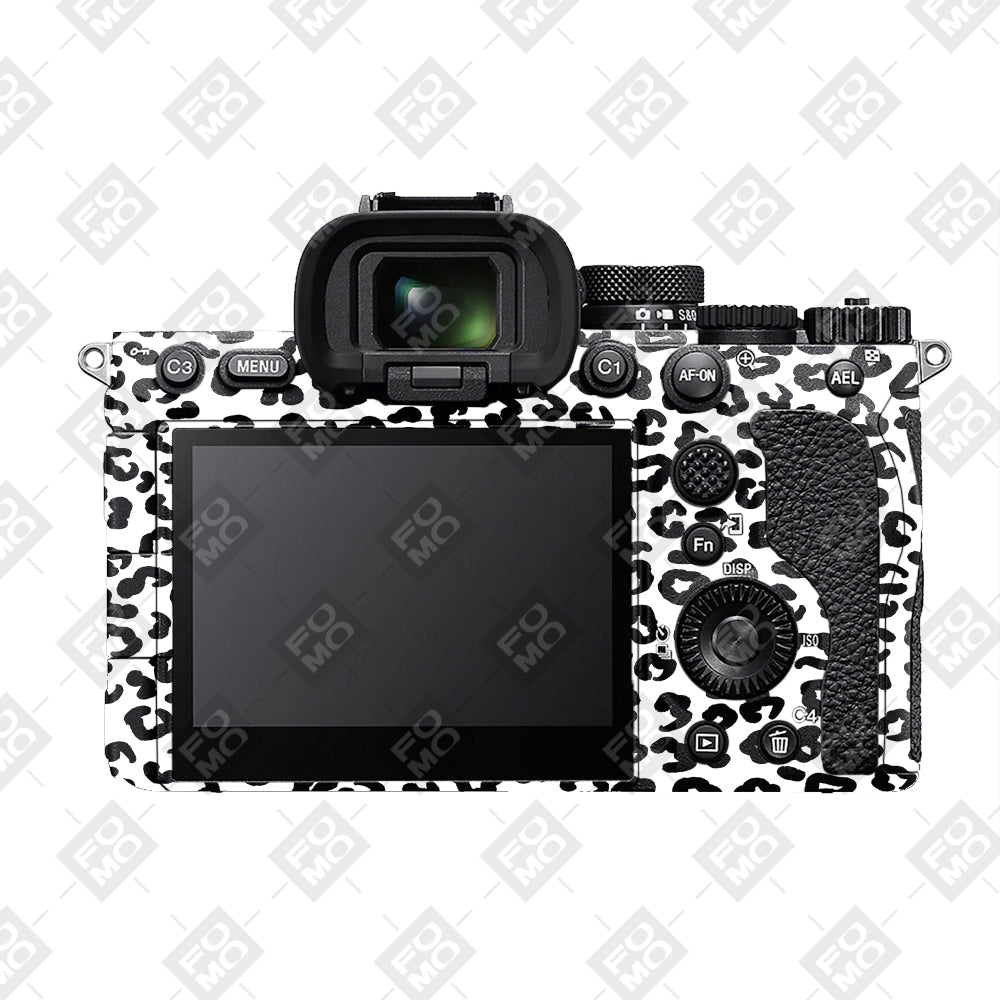 White Leopard Sony A7RV Camera Skins