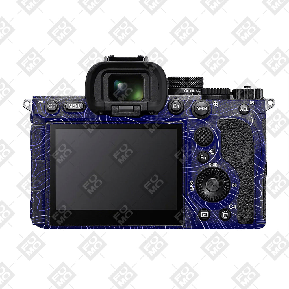 Deep Blue Contour Sony A7RV Camera Skins