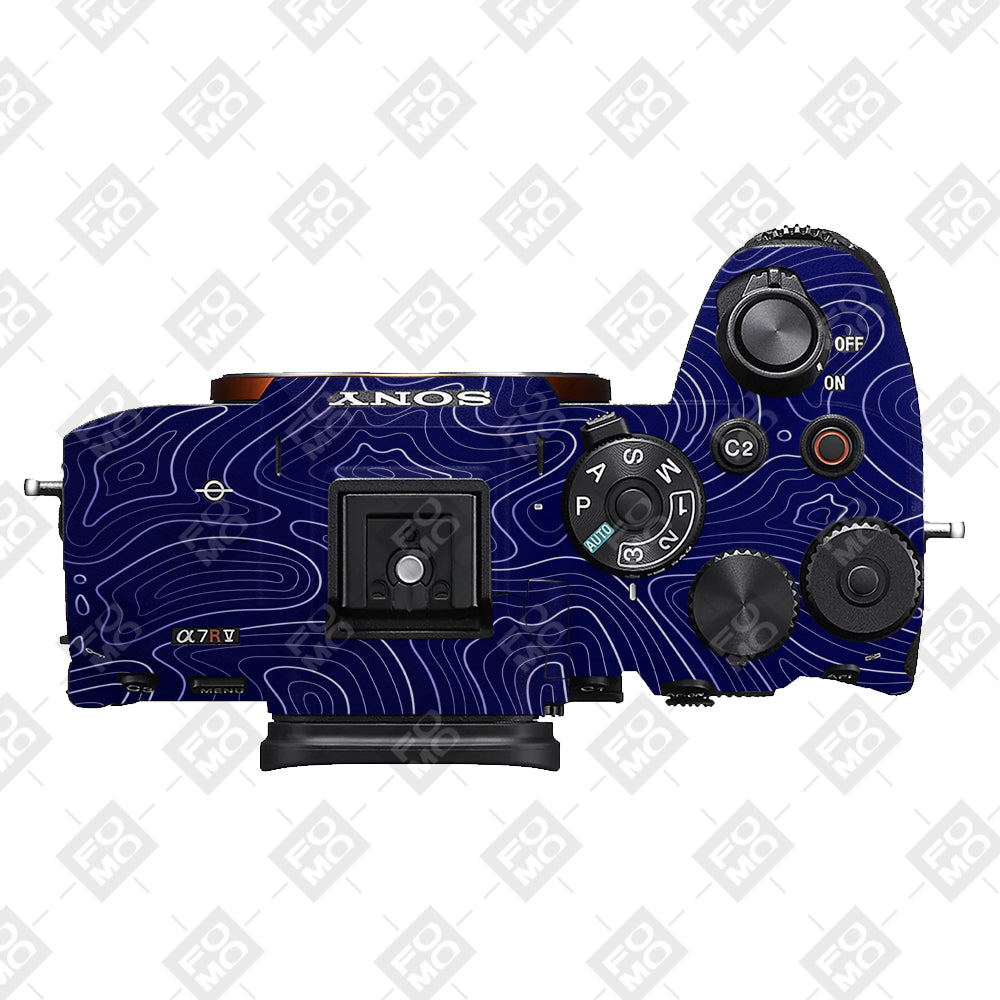 Deep Blue Contour Sony A7RV Camera Skins
