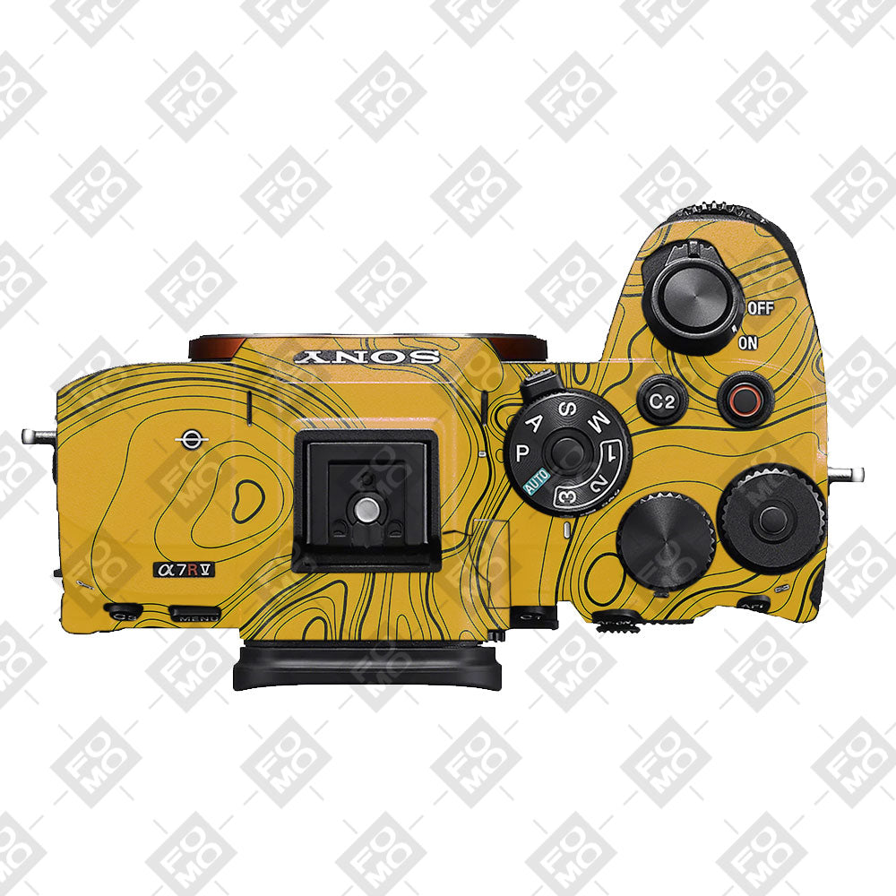 Topographic Map Pattern Sony A7RV Camera Skin