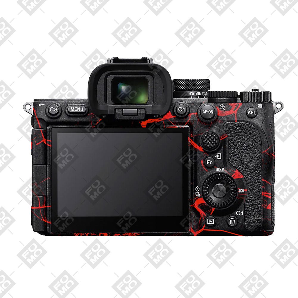 Red Neural Grid Sony A7RV Camera Skin