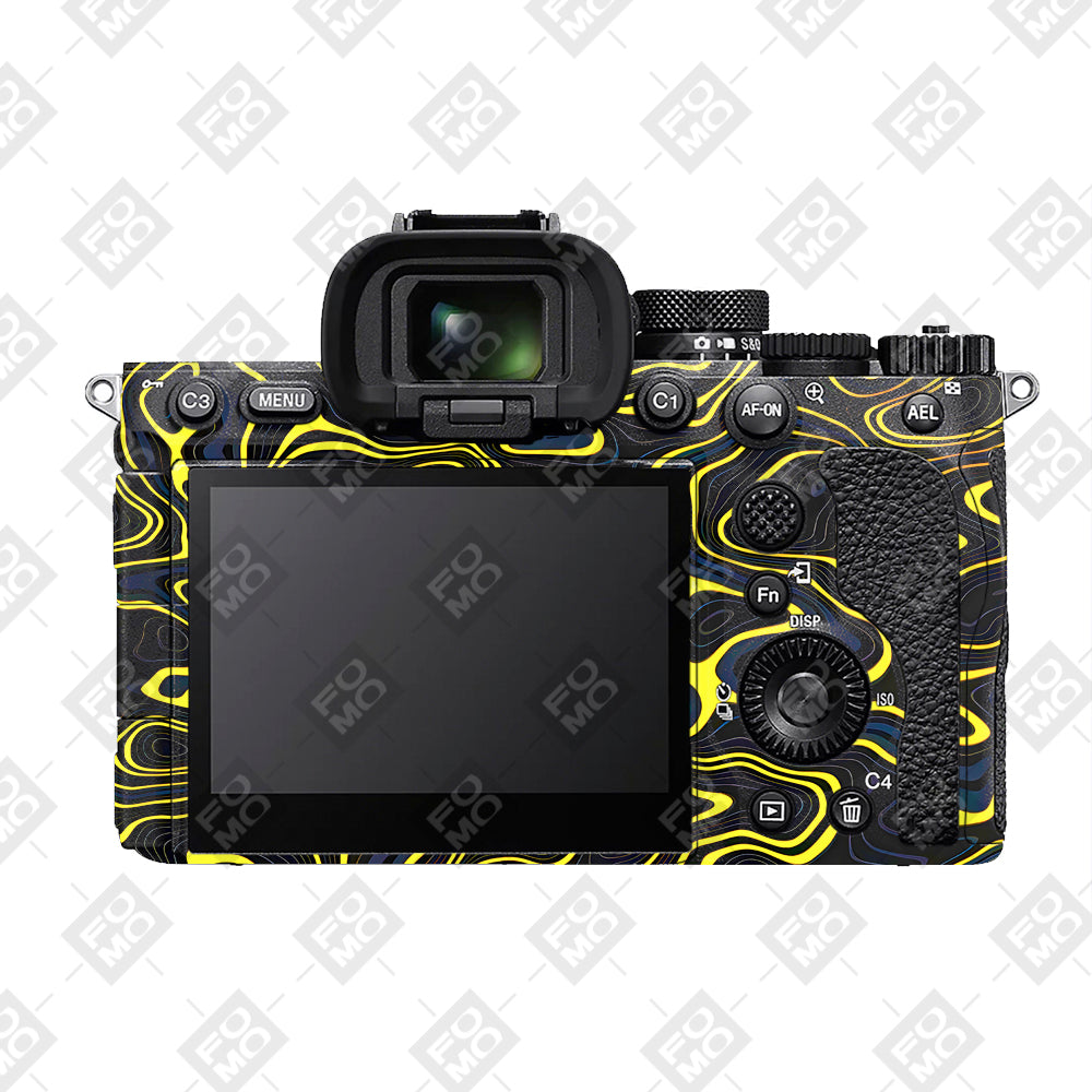 Neon Lava Contours Sony A7RV Camera Skins