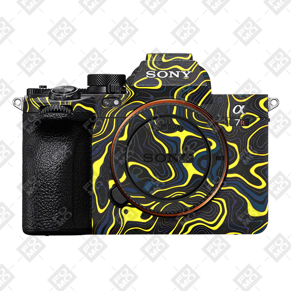 Neon Lava Contours Sony A7RV Camera Skins