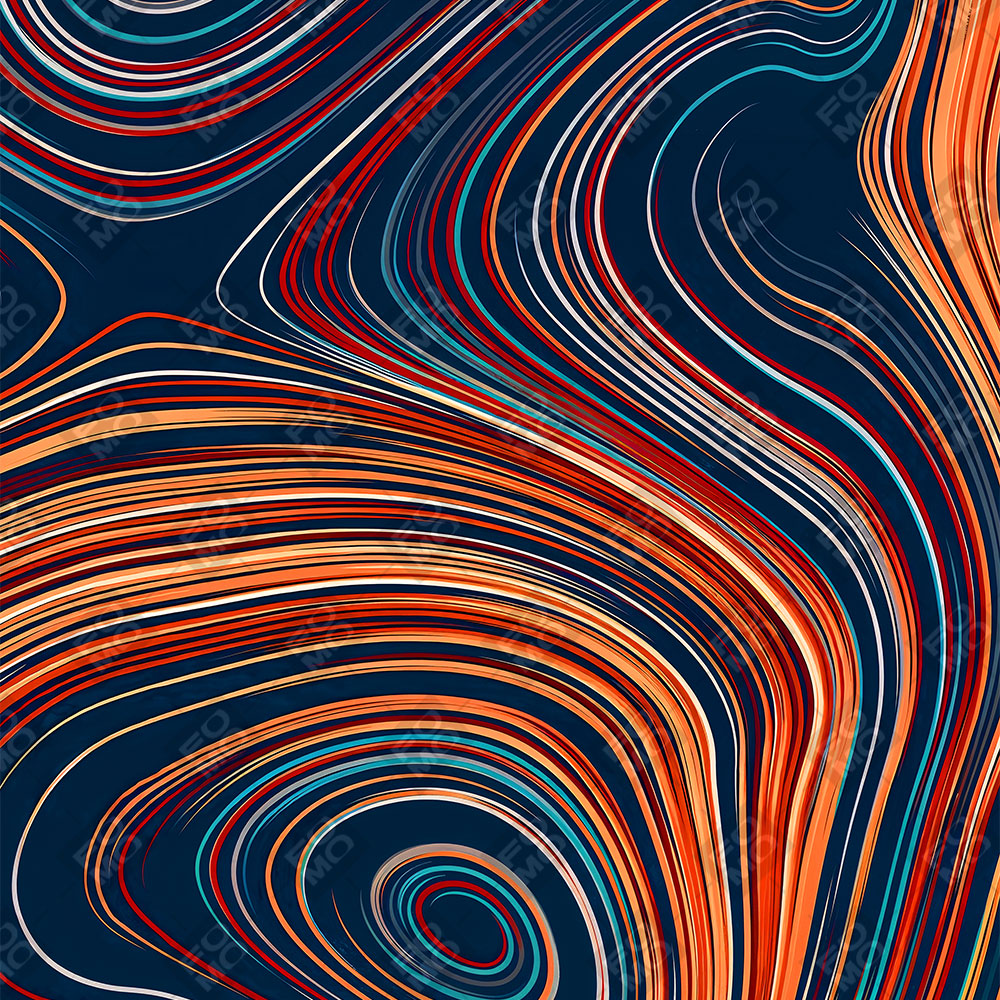 Retro Abstract Striped Swirl Sony A7RV Camera Skin