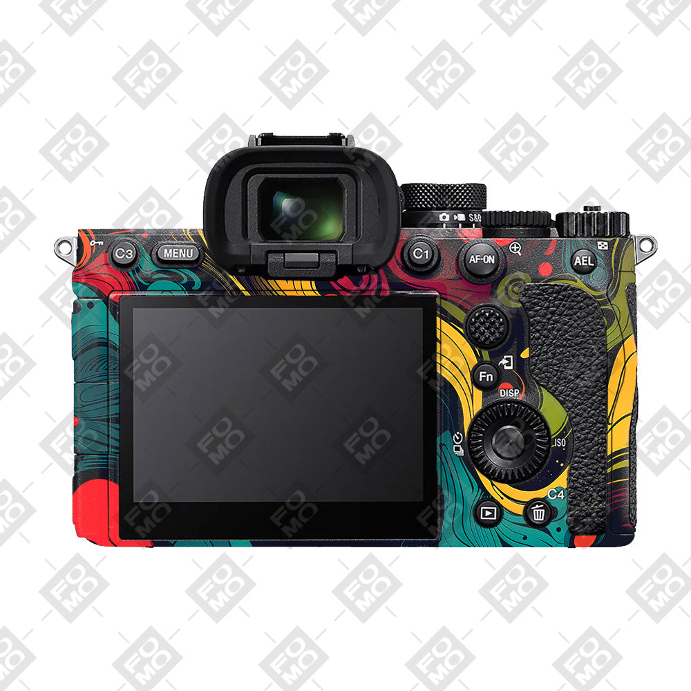 Psychedelic Color Swirl Sony A7RV Camera Skin