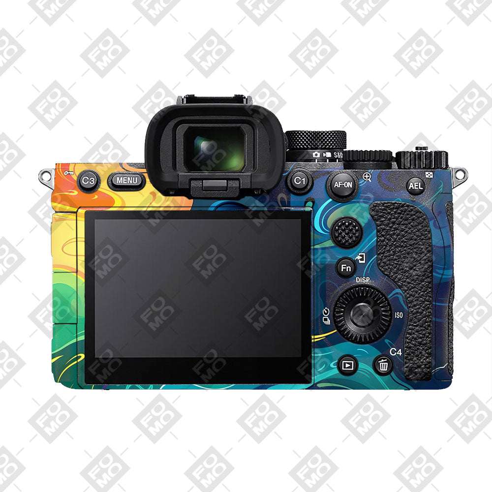 Rainbow Liquid Fusion Sony A7RV Camera Skin
