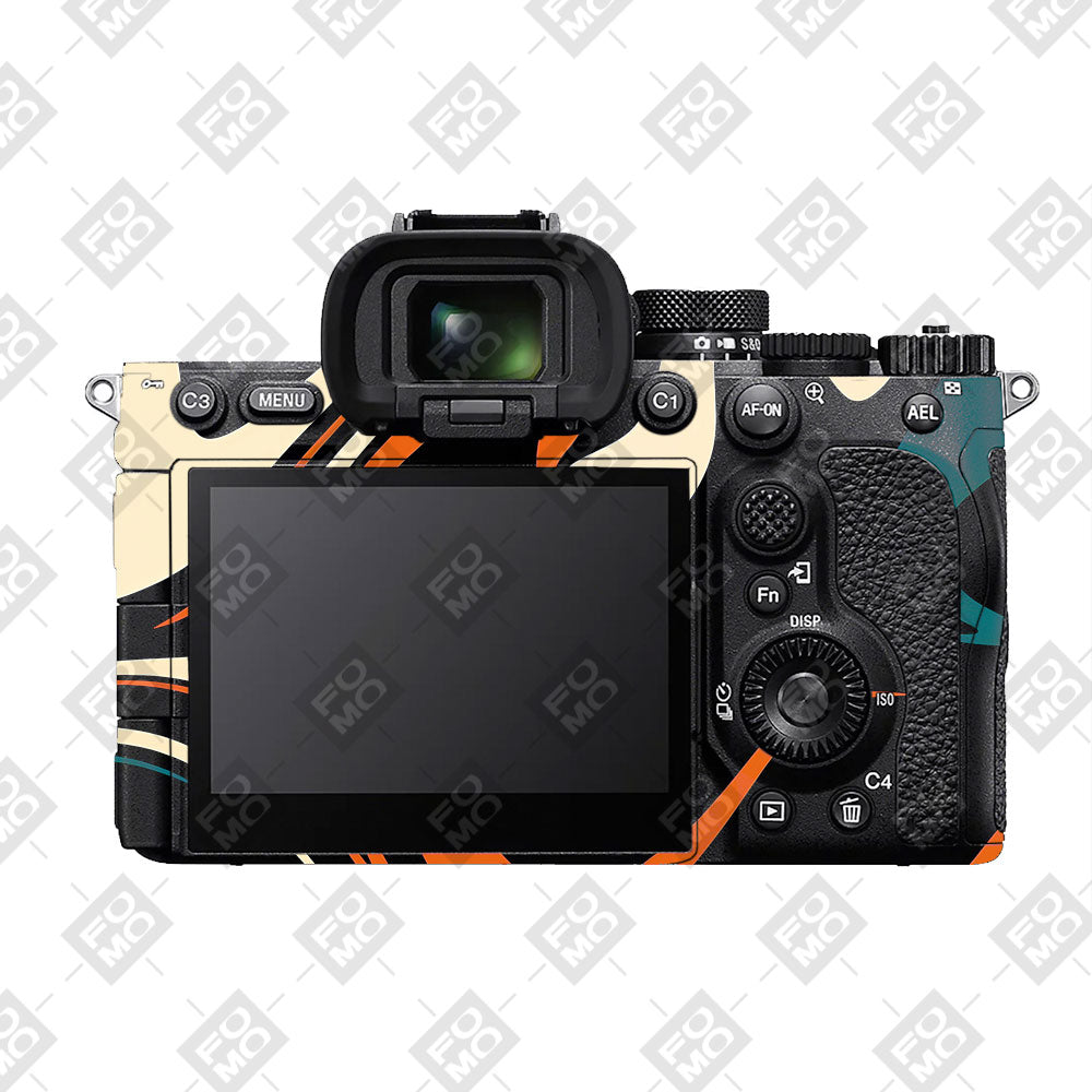 Mid-Century Abstract Swirl Sony A7RV Camera Skin