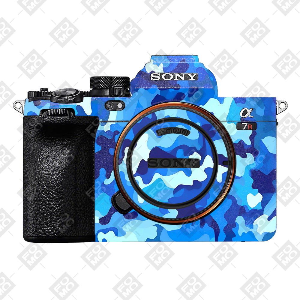 Arctic Blue Camo Pattern Sony A7RV Camera Skins