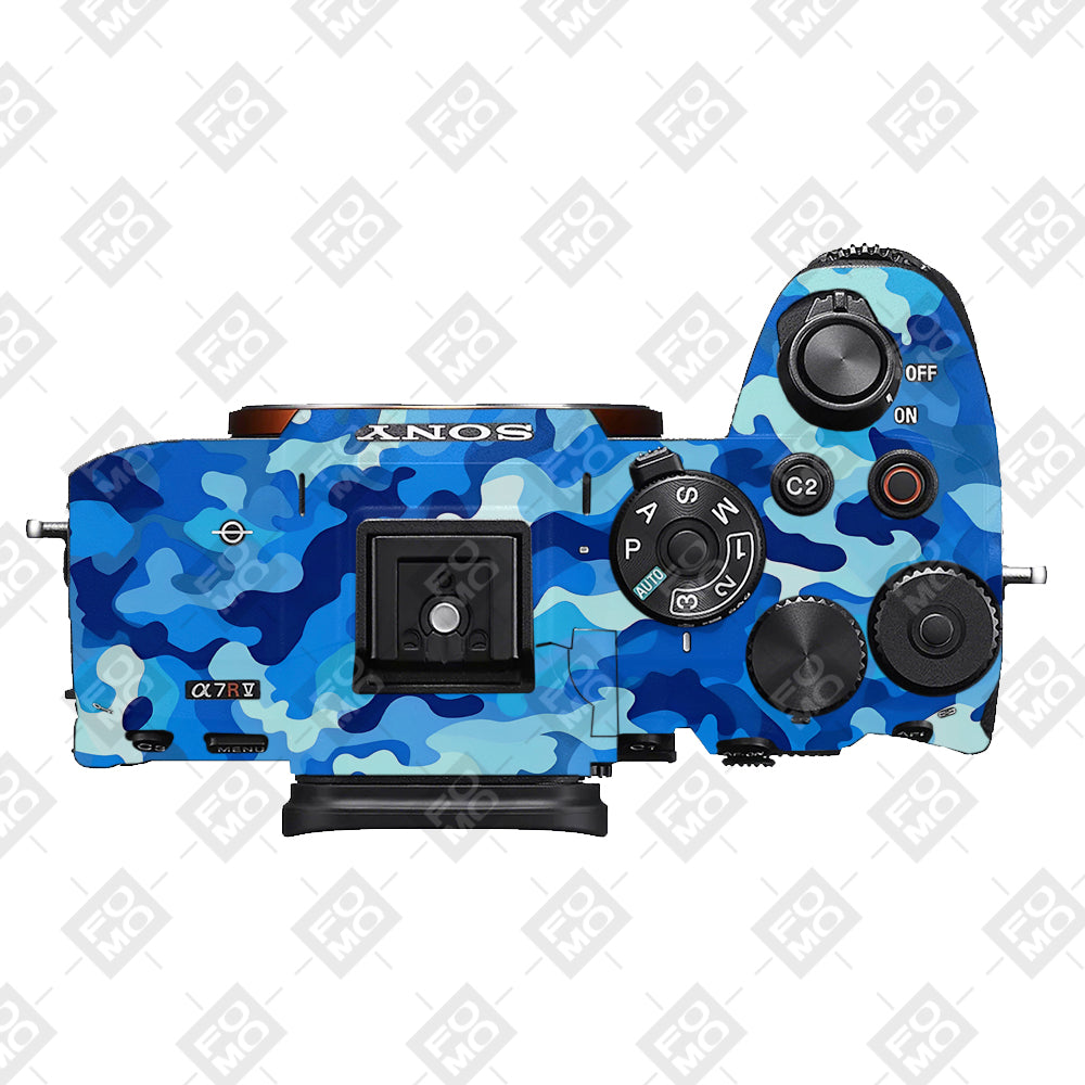 Arctic Blue Camo Pattern Sony A7RV Camera Skins