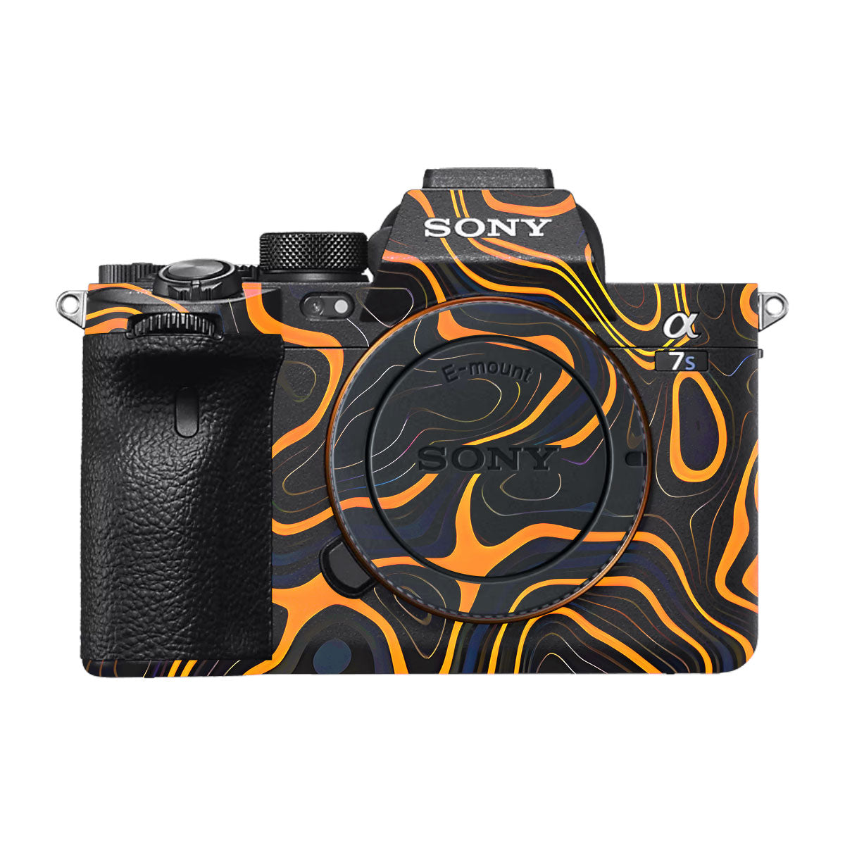 Amber Topographic Waves Sony A7S III Camera Skin