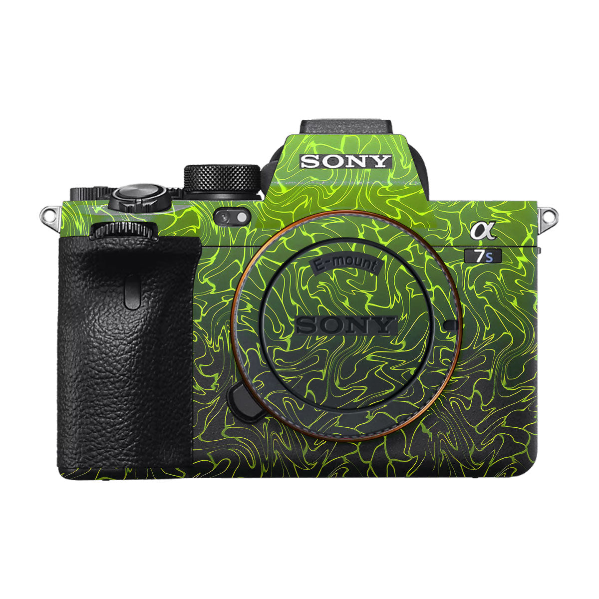 Lime Yellow to Black Gradient Sony A7S III Camera Skin