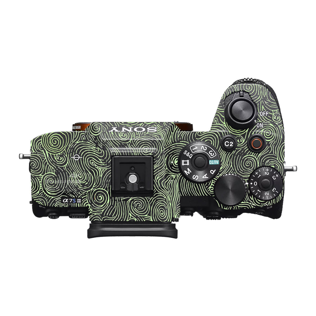 Green Spirals Sony A7S III Camera Skin