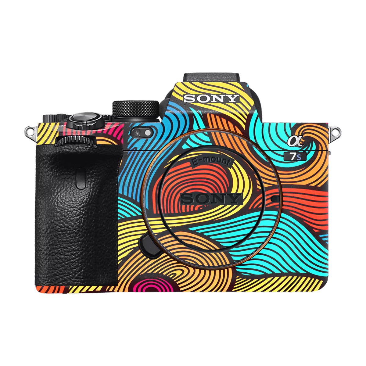 Retro Colorful Doodle Art Pattern Sony A7S III Camera Skin