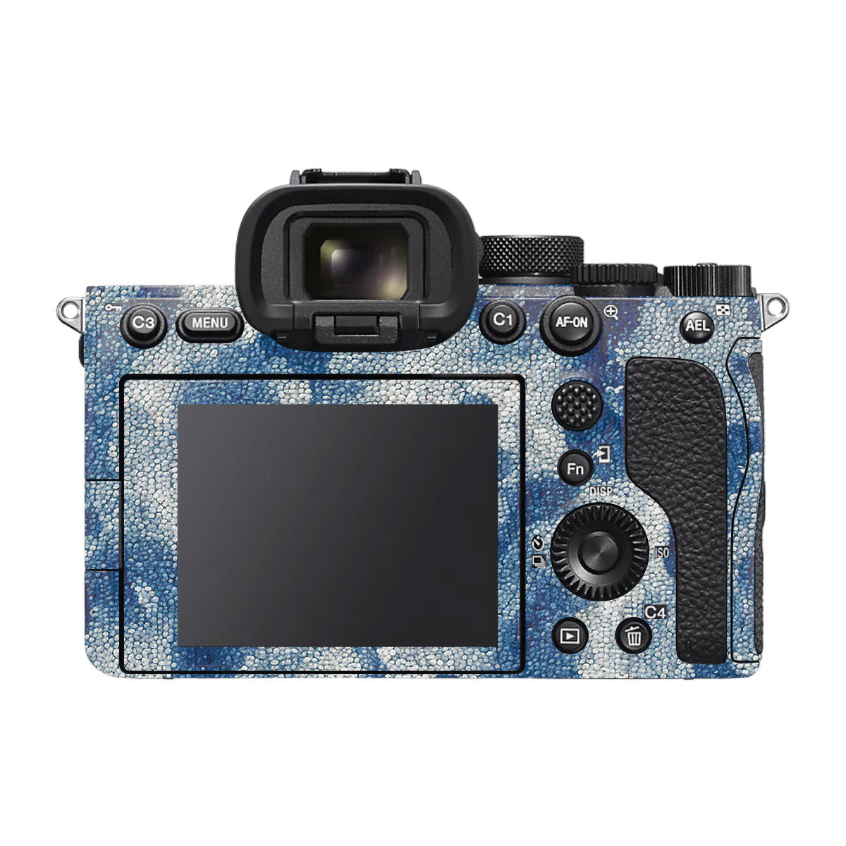 Blue Watercolor Fabric Sony A7S III Camera Skin