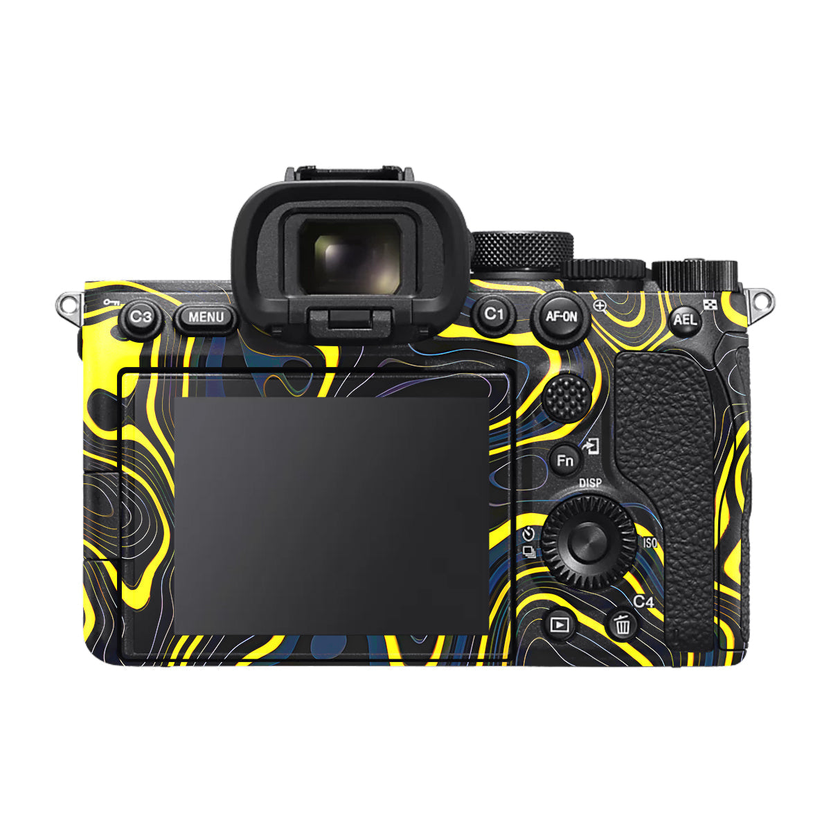 Neon Lava Contours Sony A7 V Camera Skin