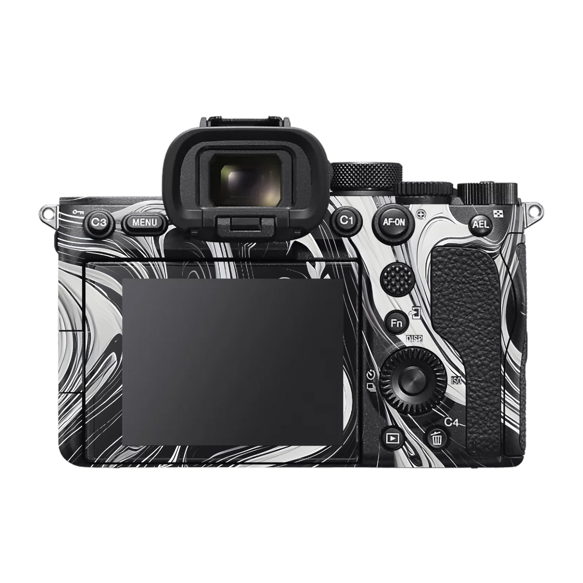 Black and White Marble Sony A7 V Camera Skin