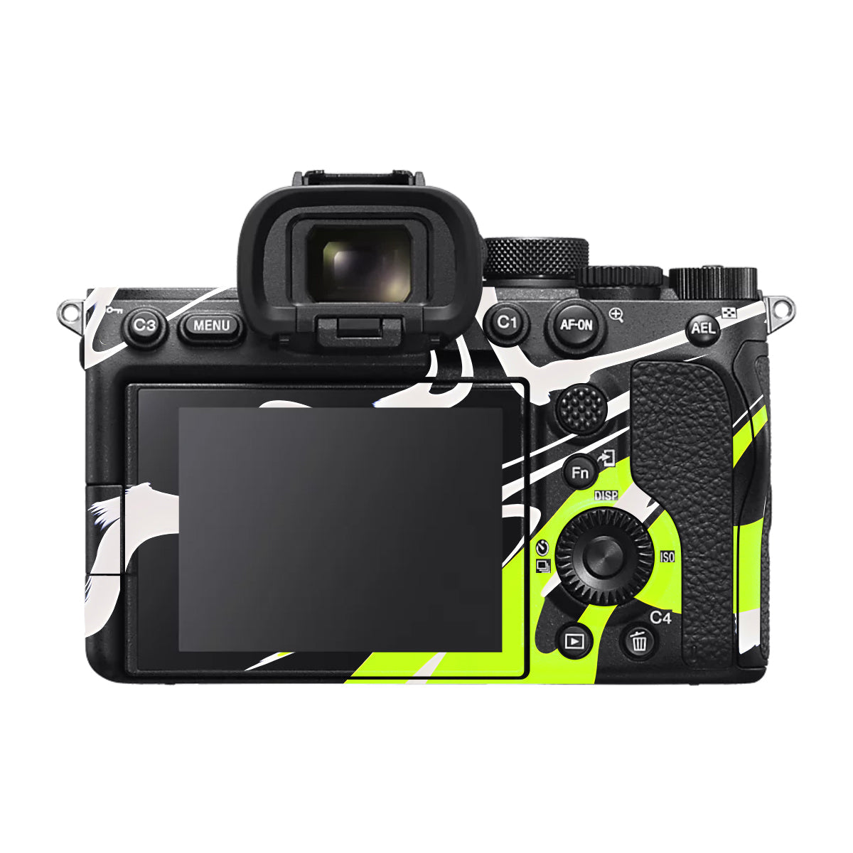 Neon Green and Black Pattern Sony A7 V Camera Skin