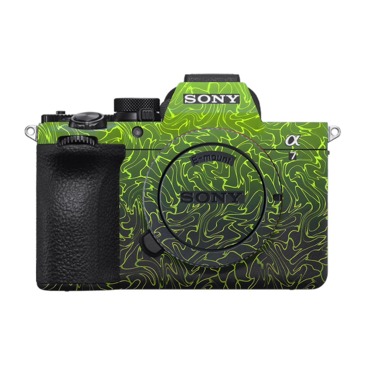 Lime Yellow to Black Gradient Sony A7 V Camera Skin