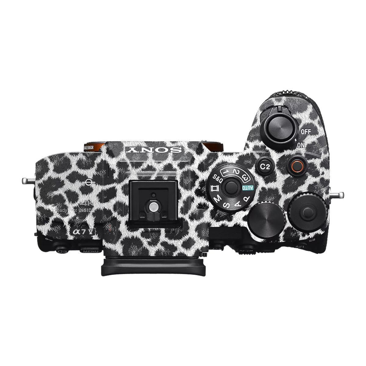 Snow Leopard Spots Sony A7 V Camera Skin
