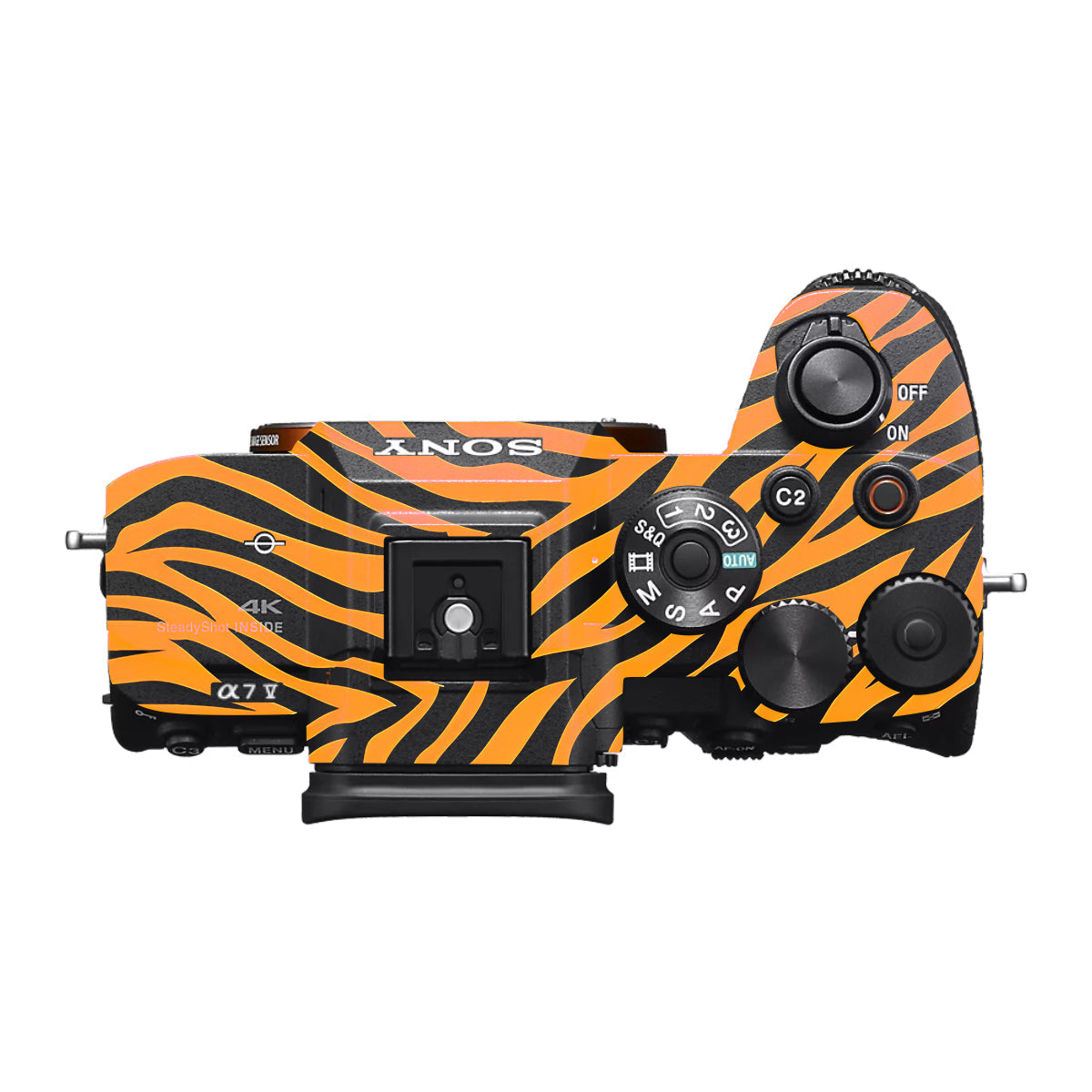 Zebra Gold Pattern Sony A7 V Camera Skin