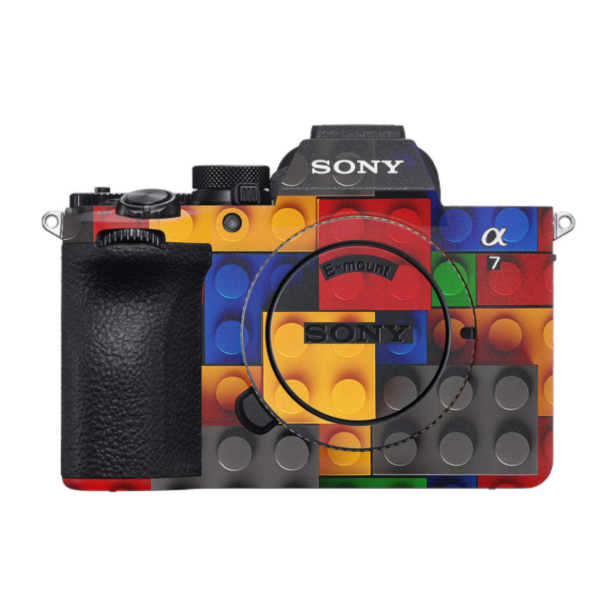 Colorful LEGO Brick Wall Pattern Sony A7 V Camera Skin