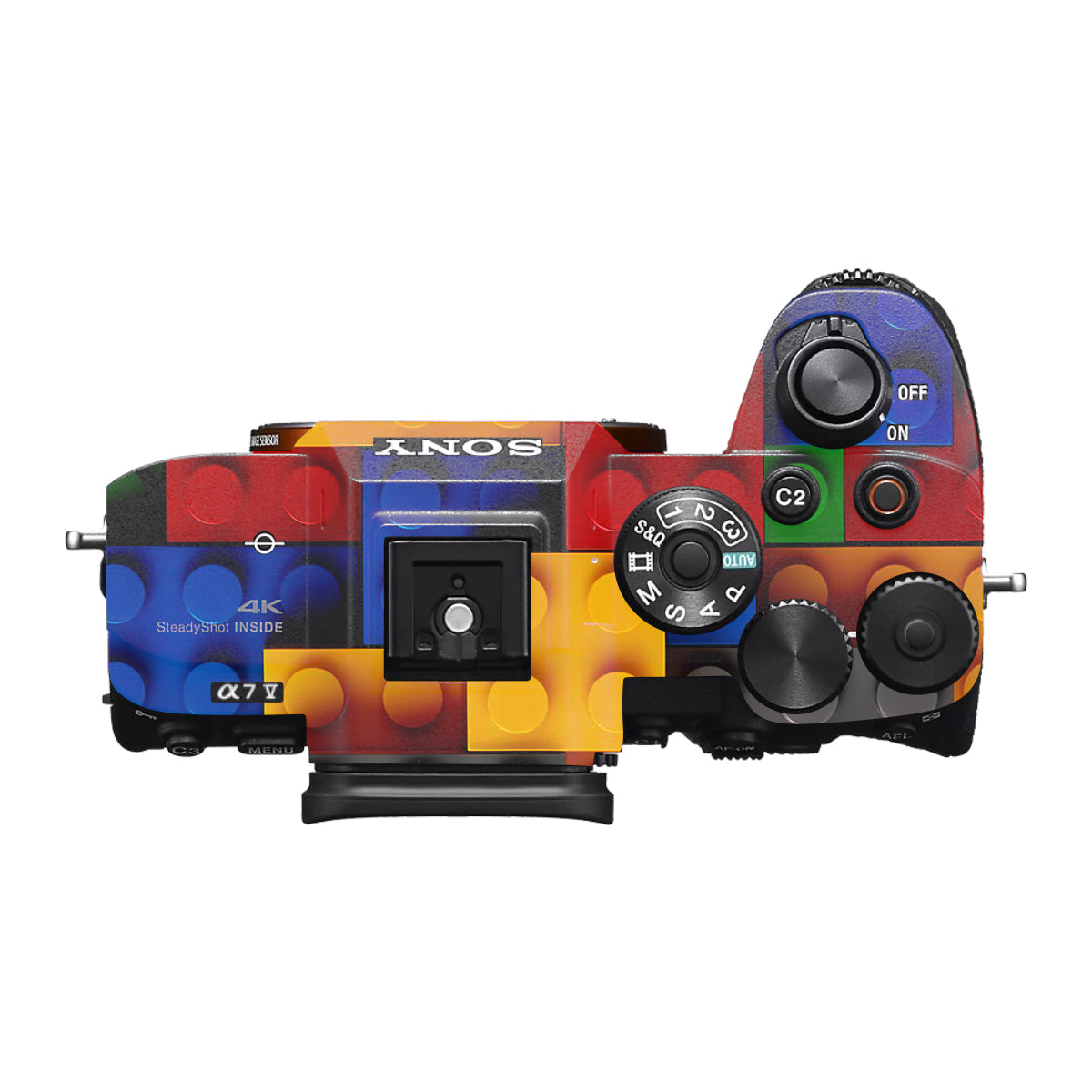 Colorful LEGO Brick Wall Pattern Sony A7 V Camera Skin