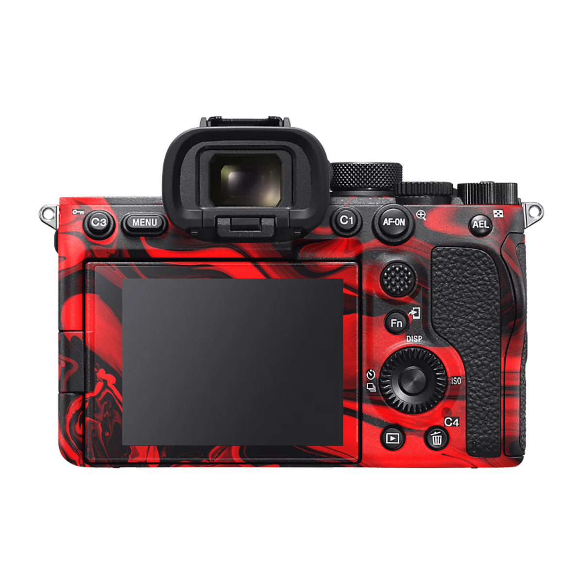 Red Lava Flow Sony A7 V Camera Skin