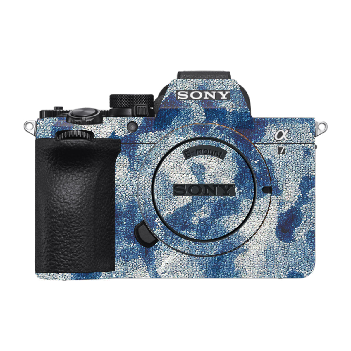 Blue Watercolor Fabric Sony A7 V Camera Skin