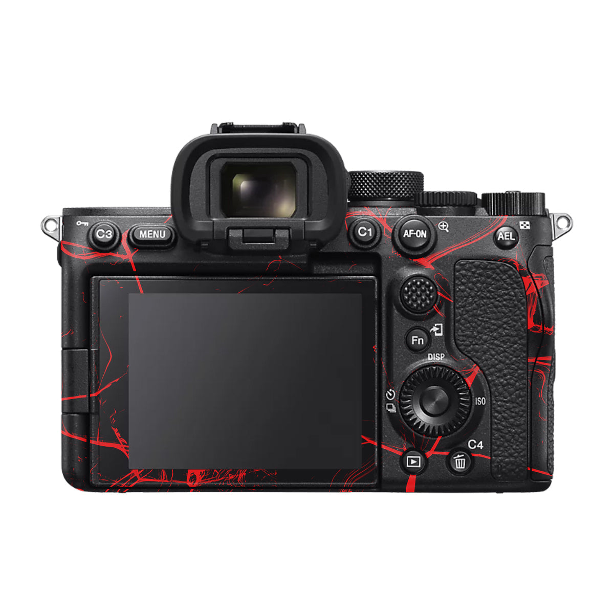 Red Neural Grid Sony A7 V Camera Skin
