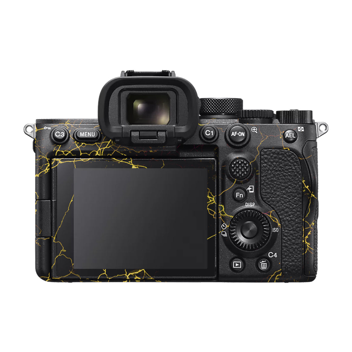 Electric Gold Veins Sony A7 V Camera Skin