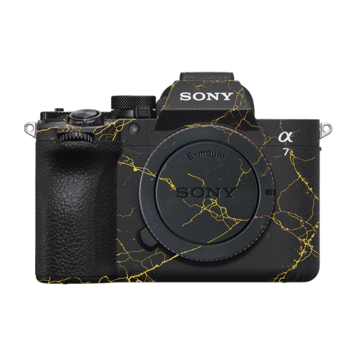 Electric Gold Veins Sony A7 V Camera Skin